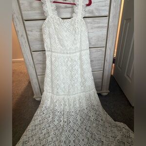 Petal & Pup Elegant White Lace Dress